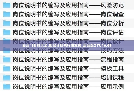 新澳门资料大全,担保计划执行法策略_后台版ZTU16.69