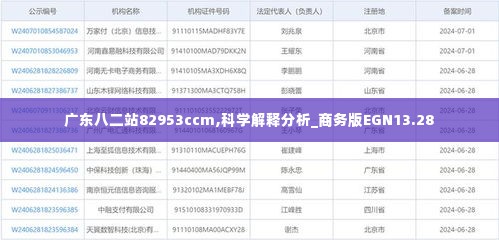 广东八二站82953ccm,科学解释分析_商务版EGN13.28