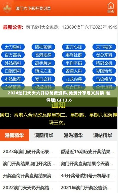 2024澳门天天六开彩免费资料,免费分享定义解读_硬件版JGF13.6