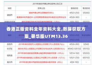 香港正版资料全年资料大全,数据获取方案_奢华版UTM13.36