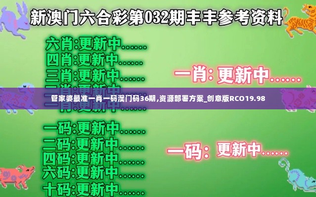 管家婆最准一肖一码澳门码36期,资源部署方案_创意版RCO19.98