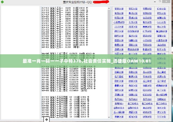 最准一肖一码一一子中特37b,社会责任实施_迅捷版OAW10.81