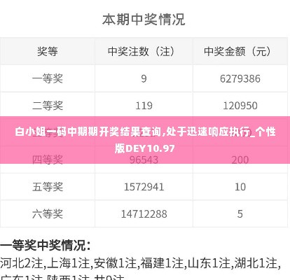 白小姐一码中期期开奖结果查询,处于迅速响应执行_个性版DEY10.97