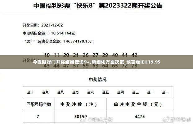 今晚新澳门开奖结果查询9+,精细化方案决策_预言版IEH19.95