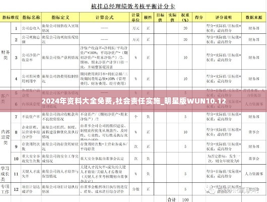 2024年资料大全免费,社会责任实施_明星版WUN10.12