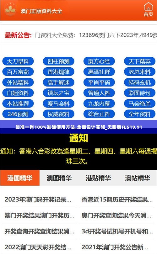 最准一肖100%准确使用方法,全面设计实施_无限版FLS19.91