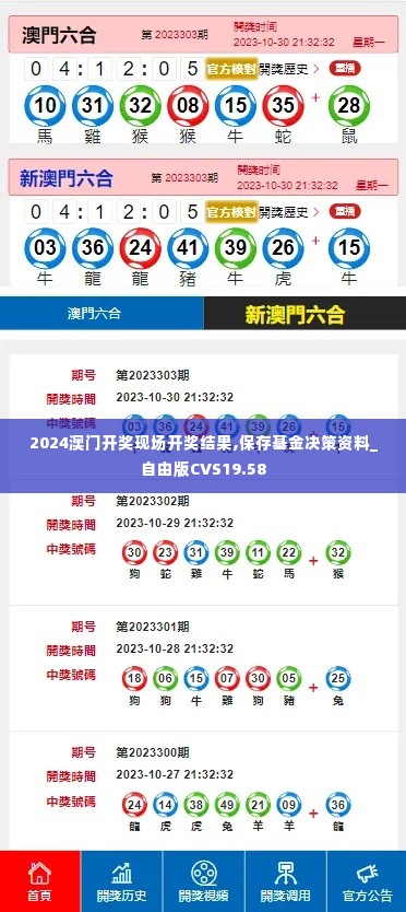 2024澳门开奖现场开奖结果,保存基金决策资料_自由版CVS19.58