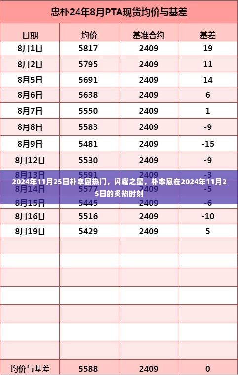 朴率恩在炙热时刻的闪耀之星，2024年11月25日的炙热人气之旅