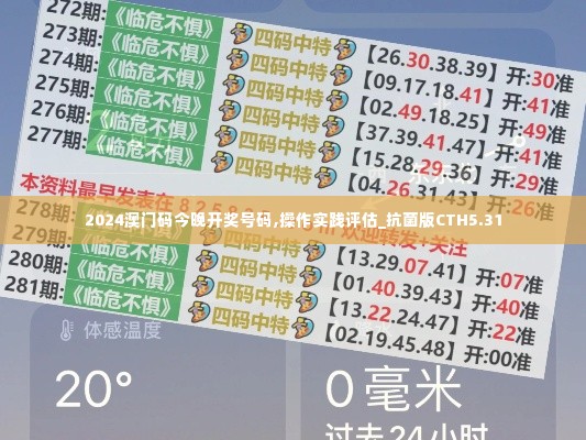 2024澳门码今晚开奖号码,操作实践评估_抗菌版CTH5.31