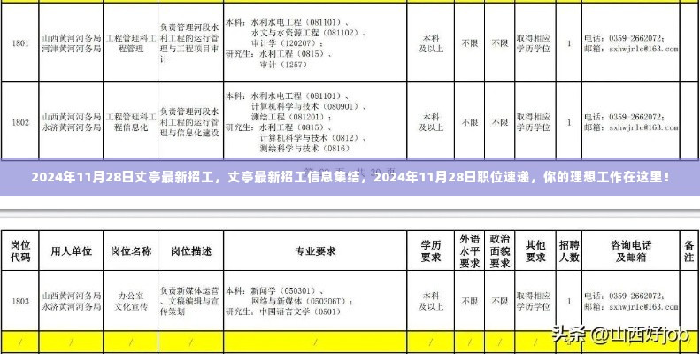 丈亭最新招工信息集结，2024年11月28日职位速递，理想工作等你应聘！