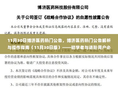 博济医药最新公告解析与操作指南，初学者与进阶用户必读（11月30日版）