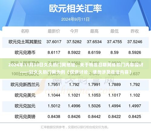 关于特定日期网络热门内容探讨——久久热门网涉黄问题的探讨（仅供讨论）