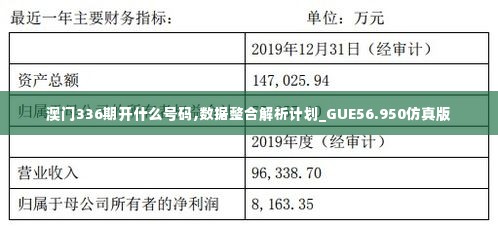 澳门336期开什么号码,数据整合解析计划_GUE56.950仿真版