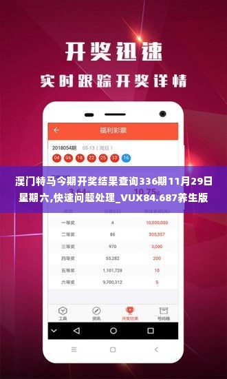 澳门特马今期开奖结果查询336期11月29日星期六,快速问题处理_VUX84.687养生版