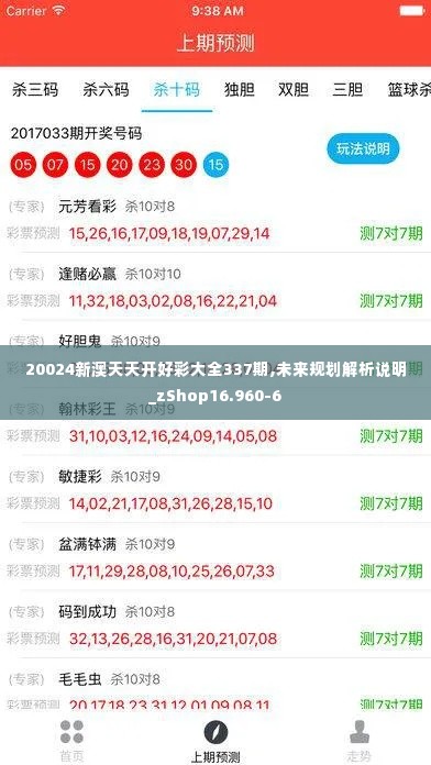 20024新澳天天开好彩大全337期,未来规划解析说明_zShop16.960-6