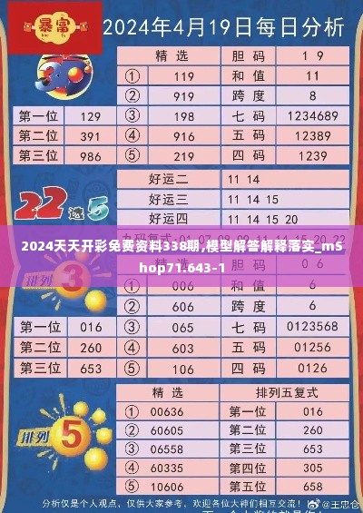 2024天天开彩免费资料338期,模型解答解释落实_mShop71.643-1