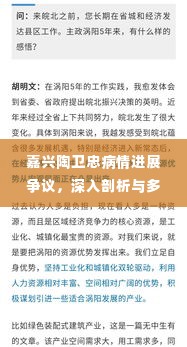 嘉兴陶卫忠病情进展争议，深度剖析与多方观点交汇