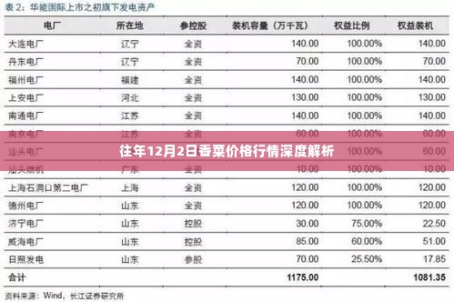 往年12月2日香菜价格行情全面解析