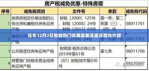 往年12月2日税收优惠政策深度评测与介绍