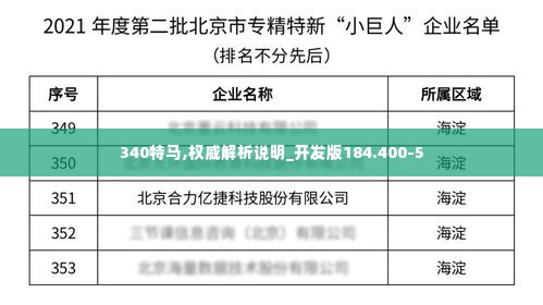 340特马,权威解析说明_开发版184.400-5