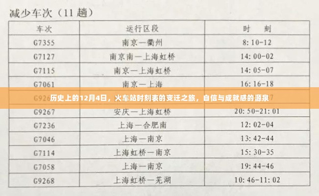 火车站变迁之旅，历史时刻表的自信与成就感之源