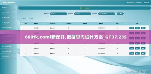 600tk,coml新澳开,数据导向设计方案_GT37.235