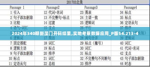 2024年340期新澳门开码结果,实地考察数据应用_P版54.213-4