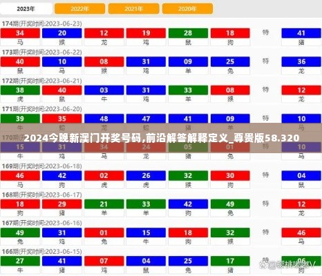 2024今晚新澳门开奖号码,前沿解答解释定义_尊贵版58.320