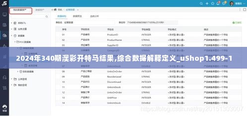 2024年340期澳彩开特马结果,综合数据解释定义_uShop1.499-1