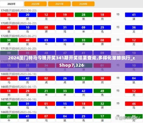 2024澳门特马今晚开奖341期开奖结果查询,多样化策略执行_zShop7.326