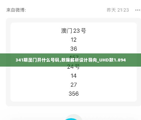 341期澳门开什么号码,数据解析设计导向_UHD款1.894