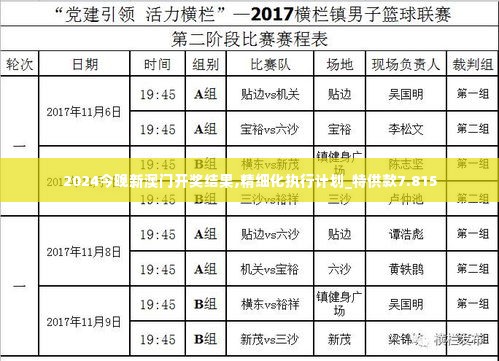 2024今晚新澳门开奖结果,精细化执行计划_特供款7.815