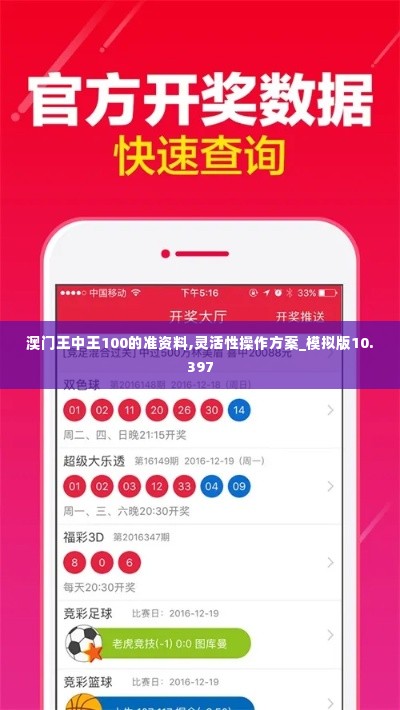 澳门王中王100的准资料,灵活性操作方案_模拟版10.397