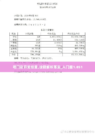 粤门彩开奖结果,诠释解析落实_入门版1.851