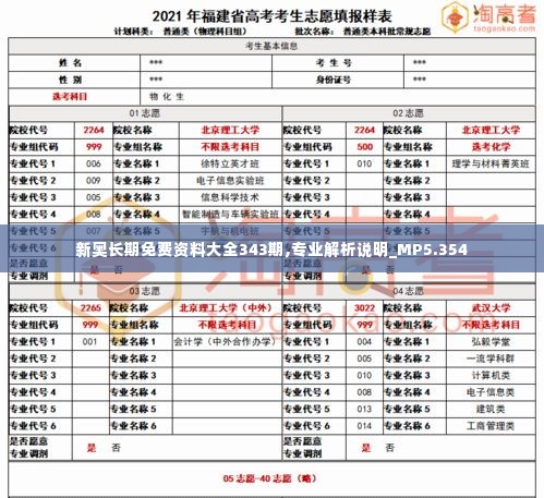 新奥长期免费资料大全343期,专业解析说明_MP5.354