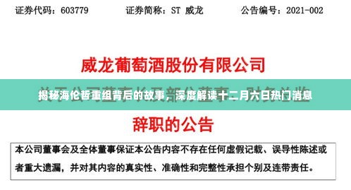 揭秘海伦哲重组背后的故事，深度解读十二月六日重大消息揭秘