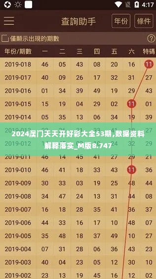 2024澳门天天开好彩大全53期,数据资料解释落实_M版8.747