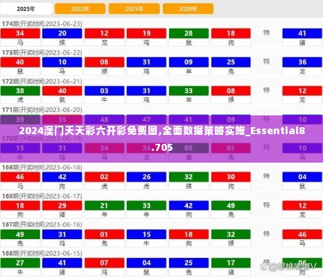 2024澳门天天彩六开彩免费图,全面数据策略实施_Essential8.705