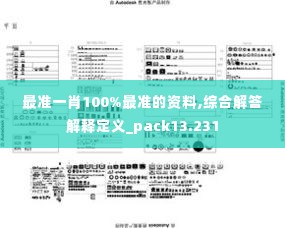 最准一肖100%最准的资料,综合解答解释定义_pack13.231