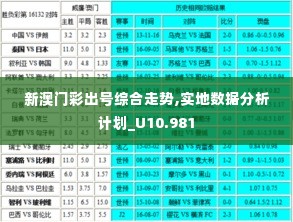 新澳门彩出号综合走势,实地数据分析计划_U10.981