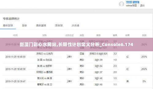 新澳门彩心水网站,长期性计划定义分析_Console6.174