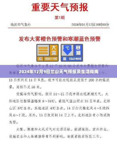 兰山天气预报及生活指南（2024年12月9日）