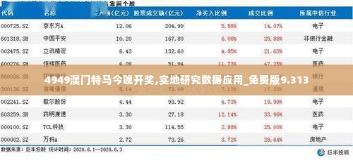 4949澳门特马今晚开奖,实地研究数据应用_免费版9.313