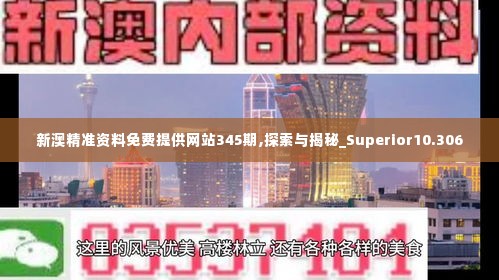 新澳精准资料免费提供网站345期,探索与揭秘_Superior10.306