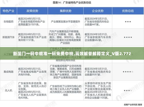 新澳门一码中精准一码免费中特,高效解答解释定义_V版2.772