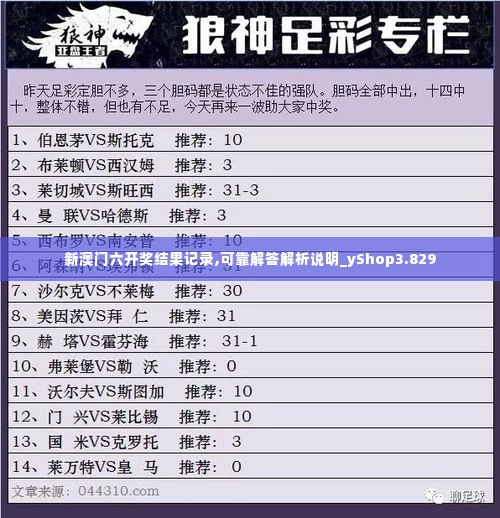 新澳门六开奖结果记录,可靠解答解析说明_yShop3.829