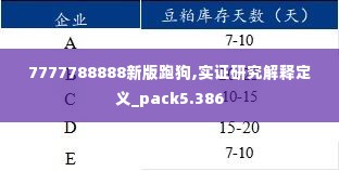 7777788888新版跑狗,实证研究解释定义_pack5.386