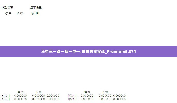 王中王一肖一特一中一,仿真方案实现_Premium5.374