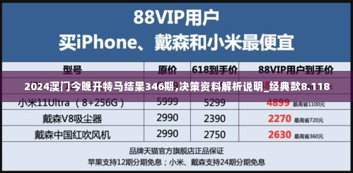 2024澳门今晚开特马结果346期,决策资料解析说明_经典款8.118