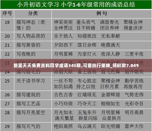 新奥天天免费资料四字成语345期,可靠执行策略_领航款7.849